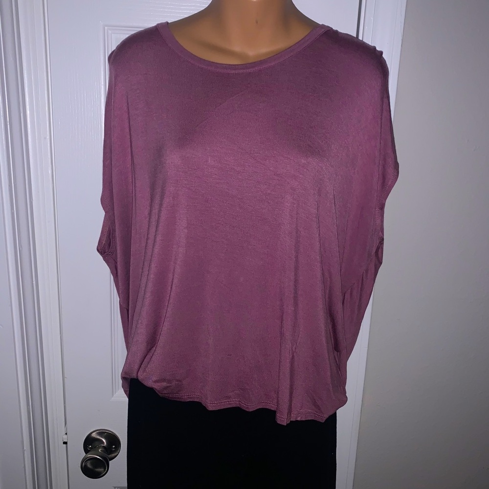 Rose colored pink blouse No cut drop back